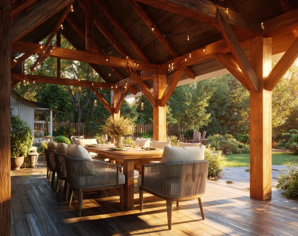 Reasons to Choose a Timber Frame Pavilion for Your Backyard