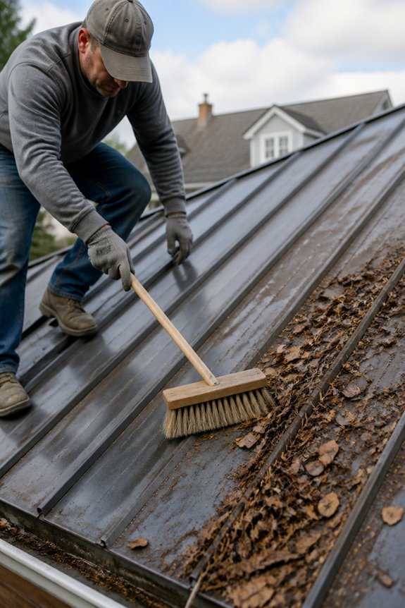clean metal roof regularly